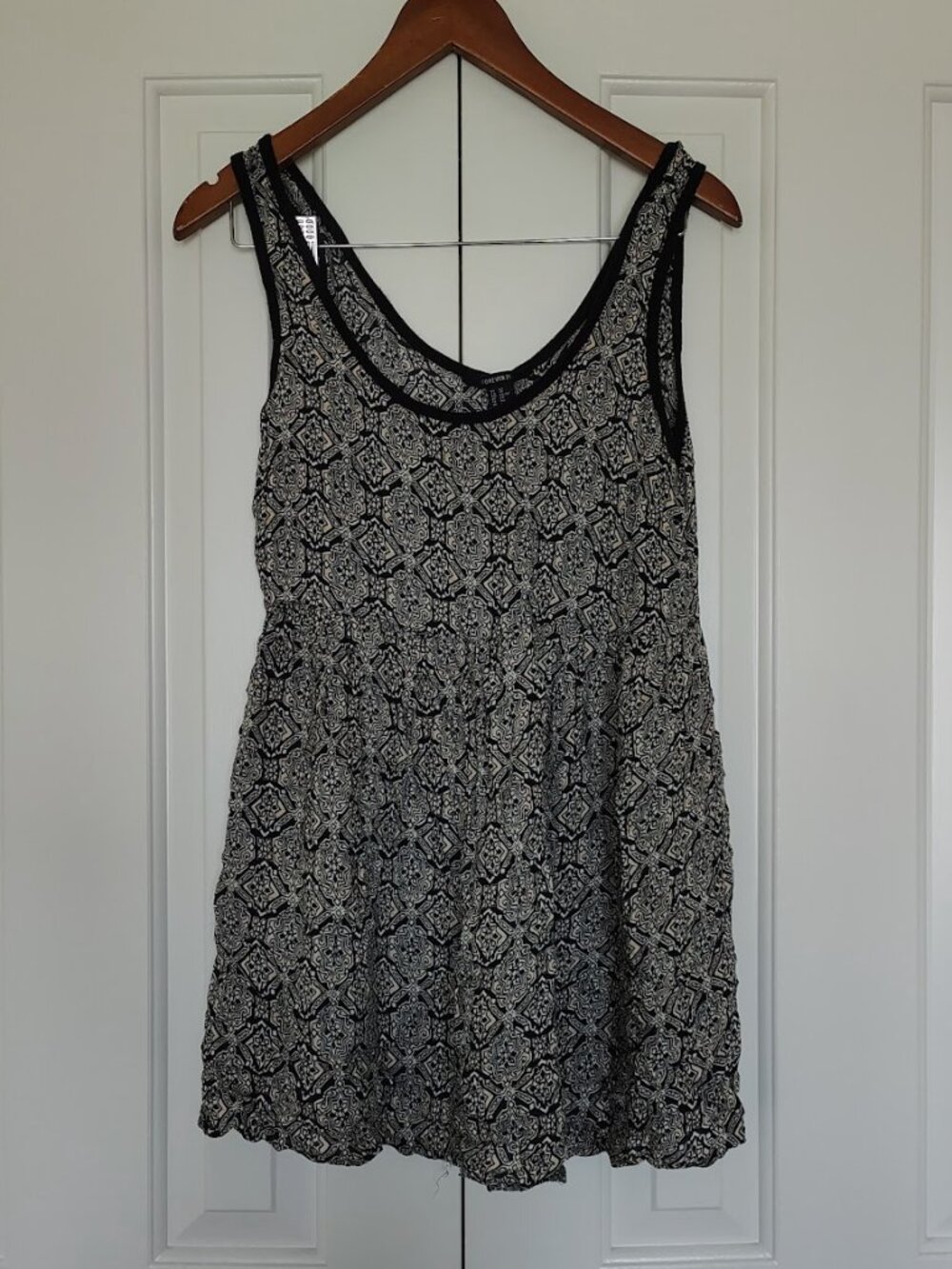 Y2K Abstract Print Babydoll Blouse